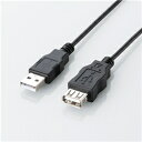 エレコム エコUSB2.0延長ケーブル/A-Aメスタイプ/エコ/2m/ブラック U2C-JE20BK