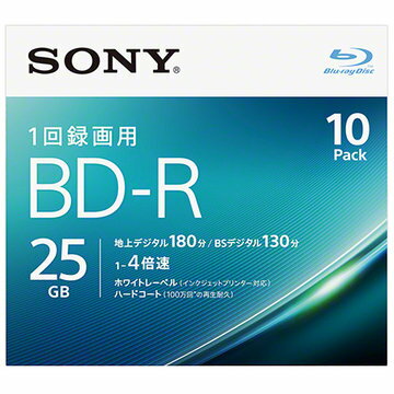 SONY rfIpBD-R 25GB 4X v^u 10P 10BNR1VJPS4