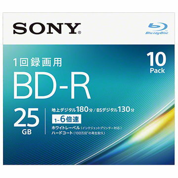 SONY rfIpBD-R 25GB 6X v^u 10P 10BNR1VJPS6