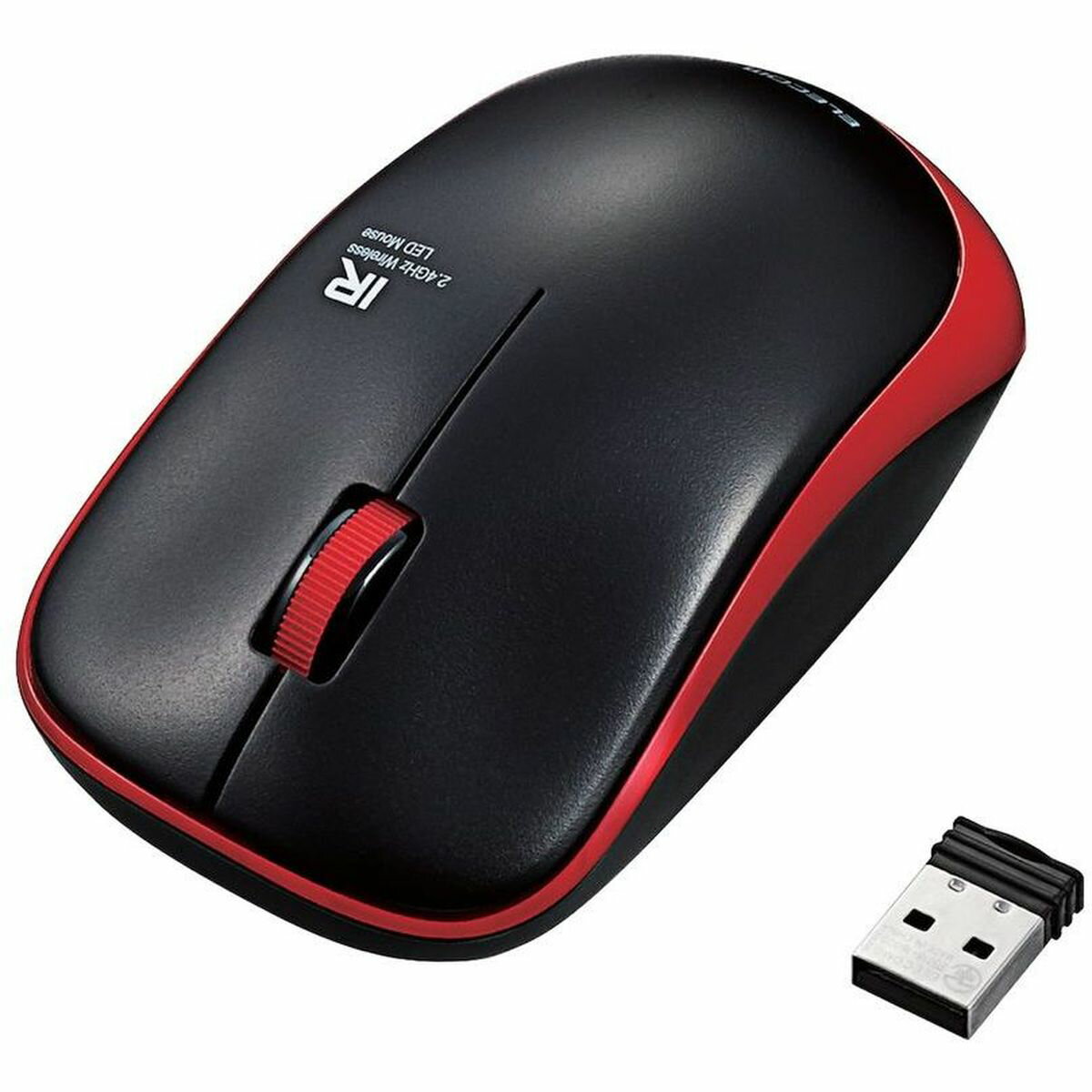 エレコム IRマウス/ENELO/無線/3ボタン/省電力/レッド M-IR07DRRD