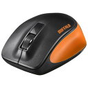 バッファロー(サプライ) 無線 BlueLED 3ボタン プレミアムフィットマウス オレンジ BSMBW300MOR