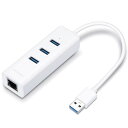 TP-Link USB3.0 ギガビットLANアダプタ+USB3.0ハブ 3ポート UE330