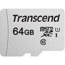 トランセンドジャパン microSDXCカード CL10 UHS-I U1 A1 64GB TS64GUSD300S