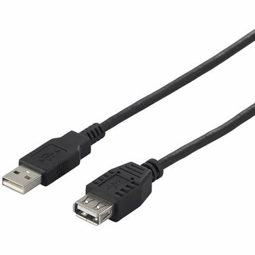 BUFFALO USB2.0 A-A 延長ケーブル 2m ブラック BU2AA20BK