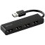 BUFFALO USB2.0バスパワー 4ポート どっちもUSBハブ ブラック BSH4U310D2BK