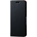 ELECOM BASIO4/ソフトレザーケース/薄型/磁石付/ブラック PM-BAS4PLFUBK