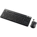 エレコム 無線キーボード&マウス/薄型/メンブレン/抗菌/コンパクト TK-FDM109MKBK