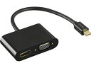 BUFFALO miniDP-HDMI・VGA変換アダプター 0.15m ブラック BMDPHDVGBK