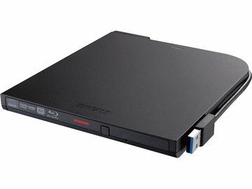 バッファロー USB3.2 ポータブルBDドライブ 書込ソフト付 ブラック BRXL-PTV6U3-BKB