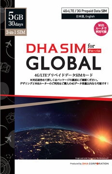 DHA Corporation DHA SIM for Global 104 305GB DHA-SIM-151