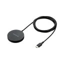 エレコム マグネットQi2規格対応ワイヤレス充電器/15W/卓上 W-MA04BK