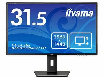 iiyama 液晶ディスプレイ 31.5型/2560×1440/ブラック XB3270QSU-B1