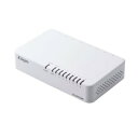エレコム Giga対応スイッチングHub/8P/プラスチック/ホワイト EHC-G08PA4-W