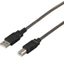 BUFFALO USB2.0ケーブル(A to B) 0.7m ブラックスケルトン BSUAB207BS