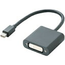 エレコム Mini DisplayPort-DVI変換アダプタ/ブラック AD-MDPDVIBK