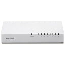 バッファロー 10/100Mスイッチ プラ/電源外付 8ポート ホワイト LSW4-TX-8EP/WHD