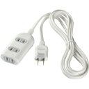 バッファロー(サプライ) 2ピン式電源タップ 3個口 雷サージ防止 3m ホワイト BSTAPSG2330WH