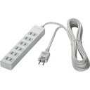 バッファロー(サプライ) 2ピン式電源タップ 6個口 雷サージ防止 2m ホワイト BSTAPSG2620WH
