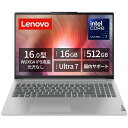 レノボ・ジャパン(Cons) レノボ ノートPC IdeaPad Slim 5i Gen 9 (Core Ultra 7 155H/16GB/512GB/ODDなし/Win11Home/Officeなし/16.0型/クラウドグレー) 83DC006PJP
