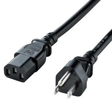 サンワサプライ 電源コード(3P・ブラック・2m) KB-D327A