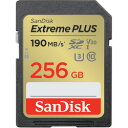 SanDisk ◇サンディスク エクストリーム プラス SDXC UHS-Iカード 256GB SDSDXWA-256G-JNJIP