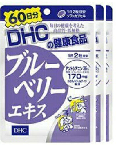 DHC ブルーベリーエキス 60日分 3袋 サプリメント 120粒入り 健康習慣 健康食品 送料無料 アントシアニン