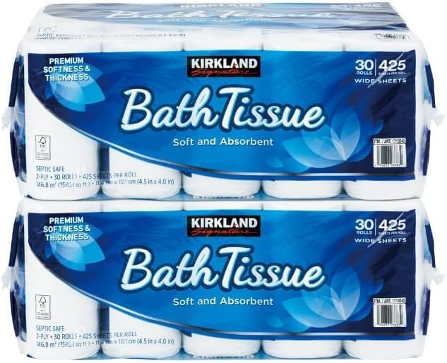 KIRKLAND カークランド シグネチャートイレットペーパー2枚重ね 60ロール バスティッシュ トイレットペーパーのサムネイル