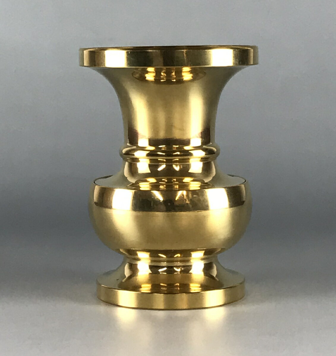 花立 重め 磨き 3.5寸 【日本製】【うるみ色】【上品】【重い】【高岡】