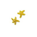 メタルパーツ 2個セット スターフィッシュM ゴールド 4mmx3.5mm mp10107