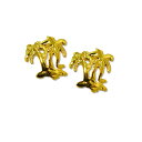 メタルパーツ 2個セット ツインパームツリー ゴールド ヤシの木 6mmx7mm