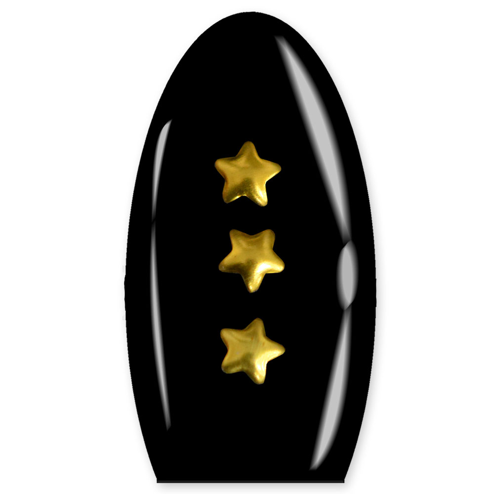 メタルスタッズ ネイル用 30粒 STZ033 ぷっくり スター ゴールド 3mm