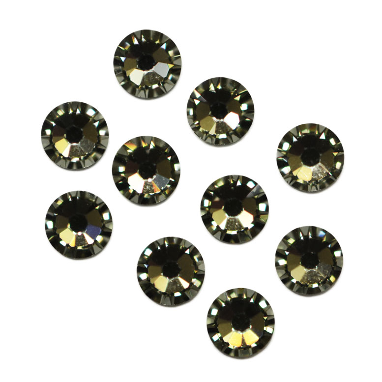 スワロフスキー/楕円/4100/10×8mm/ブラックダイヤモンド/2個