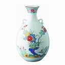 宮内庁御用達 香蘭社 日本製 有田焼 色絵岩菊 花瓶 花生 27cm ( 木箱入 ) 御祝 結婚祝 出産祝 新築祝 結婚内祝 出産内祝 新築内祝 各種内祝 快気祝 粗品 景品 記念品 歳祝