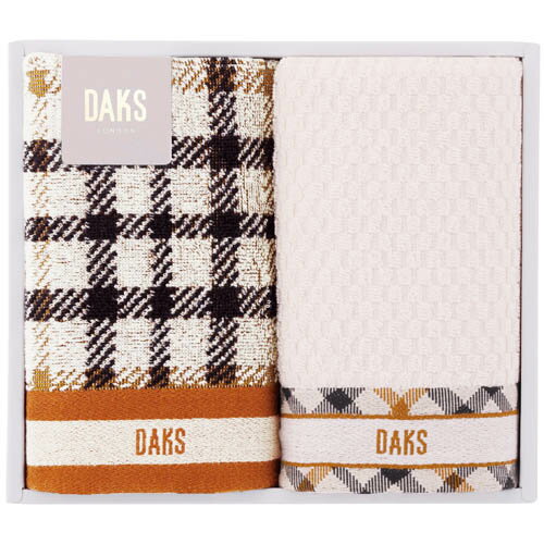 DAKS ( ダックス ) ダブルハウスチェック タオルセット フェイスタオル2枚 [ ギフト箱入 ] 人気 ギフト..