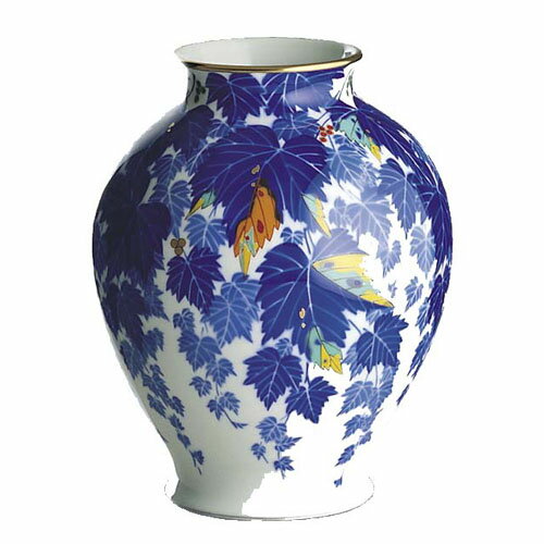 香蘭社 宮内庁御用達 香蘭社 日本製 有田焼 蔦 花瓶 花生 30cm ( 木箱入 ) 御祝 結婚祝 出産祝 新築祝 結婚内祝 出産内祝 新築内祝 各種内祝 快気祝 粗品 景品 記念品 歳祝