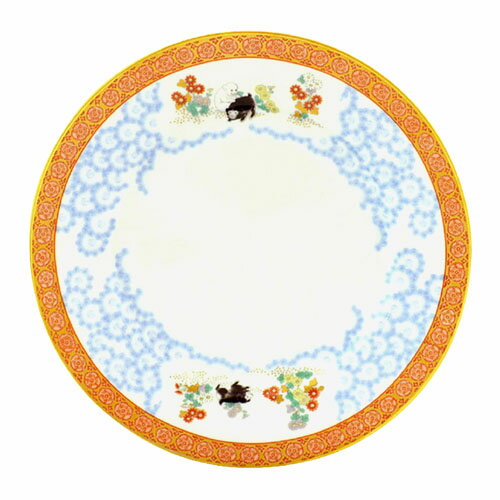 宮内庁御用達 香蘭社 日本製 有田焼 染錦唐草遊犬の図 ケーキ皿 19.5cm [ 化粧箱入 ] 人気 ギフト 御祝 結婚祝 出産祝 新築祝 結婚内祝 出産内祝 新築内祝 各種内祝 快気祝 粗品 景品 記念品 歳祝