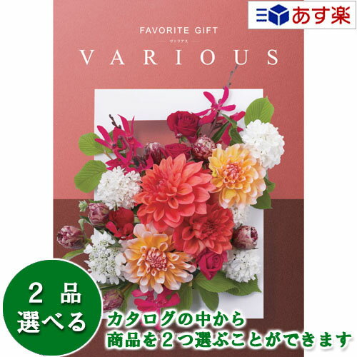 楽天ヒキタギフトセンター【 あす楽 土日・祝日対応 】幅広い年齢層・あらゆる用途で活躍する万能カタログギフト ｢ ヴァリアス （ FAVORITE GIFT VARIOUS ）｣ ボストン 2品選べるダブルチョイス 41600円コース 人気 ギフト 御祝 各種内祝 粗品 景品 記念品 歳祝