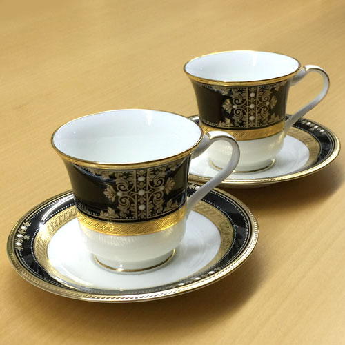 Noritake　（ノリタケ）　日本製　イブニングマジェスティ　アメリカン　コーヒーカップ＆ソーサーペア　[ブランドロゴ入りギフトBOX]　【ギフト　出産内祝　結婚内祝　快気祝　お返し　各種内祝　引出物】