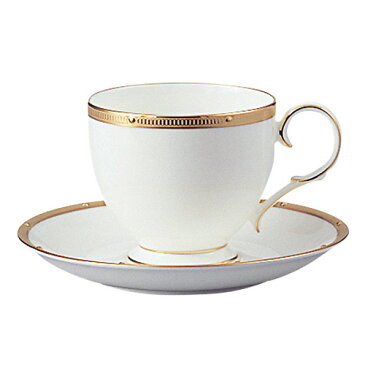 ノリタケ ( NORITAKE ) ロシェルゴールド ティー・コーヒーカップ＆ソーサー 250ml [ブランドロゴ入りギフトBOX] 人気 ギフト 御祝 結婚祝 出産祝 新築祝 結婚内祝 出産内祝 新築内祝 各種内祝 快気祝 粗品 景品 記念品 歳祝