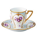 【当日発送 11時までの注文分】ノリタケ ( NORITAKE ) 日本製 オマージュコレクション 色絵金彩菫文 コーヒーカップ&ソーサー 180ml [ブラン...