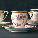 【当日発送 11時までの注文分】ノリタケ ( NORITAKE ) 日本製 オマージュコレクション 色絵金彩薔薇文 コーヒーカップ&ソーサー 180ml [ブラ...