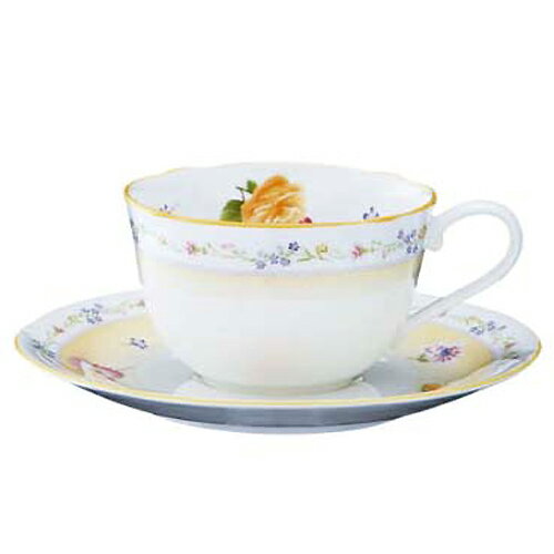 ノリタケ カップ ノリタケ ( NORITAKE ) ジュヌフレール ティー・コーヒーカップ＆ソーサー 225ml ※ 電子レンジ使用可 [ブランドロゴ入りギフトBOX] 人気 ギフト 御祝 結婚祝 出産祝 新築祝 結婚内祝 出産内祝 新築内祝 記念品 歳祝