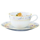 ノリタケ ( NORITAKE ) ジュヌフレール ティー・コーヒーカップ＆ソーサー 225ml ※ 電子レンジ使用可 [ブランドロゴ入りギフトBOX] 人気 ギフト 御祝 結婚祝 出産祝 新築祝 結婚内祝 出産内祝 新築内祝 記念品 歳祝