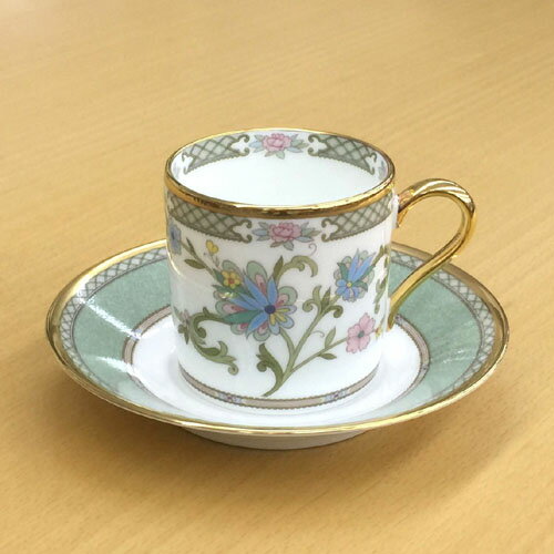 ノリタケ カップ ノリタケ ( NORITAKE ) 日本製 ヨシノ コーヒーカップ＆ソーサー 125ml ( グリーン ) [ブランドロゴ入りギフトBOX] 人気 ギフト 御祝 結婚祝 出産祝 新築祝 結婚内祝 出産内祝 新築内祝 粗品 景品 記念品 歳祝