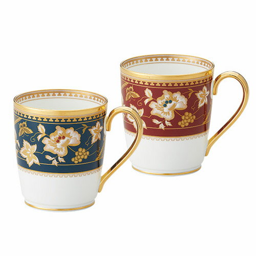 ノリタケ ( NORITAKE ) 日本製 サブライム ペアマグカップ 285ml ( 鉄紺＆海老茶 ) [ブランドロゴ入りギフトBOX] 人気 ギフト 御祝 結婚祝 出産祝 新築祝 結婚内祝 出産内祝 新築内祝 各種内祝 快気祝 粗品 景品 記念品 歳祝