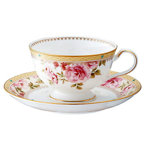 【 あす楽 土日・祝日対応 】ノリタケ ( NORITAKE ) ハートフォード ティー・コーヒーカップ＆ソーサー 190ml [ブランドロゴ入りギフトBOX] 人気 ギフト 御祝 結婚祝 出産祝 新築祝 結婚内祝 出産内祝 新築内祝 各種内祝 快気祝 粗品 景品 記念品 歳祝のサムネイル