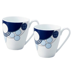 Noritake (ノリタケ) 世界的建築家 フランク・ロイド・ライト デザイン フランクロイドライト インペリアルブルー ペアマグカップ 【ギフト 結婚内祝 各種内祝 引出物】