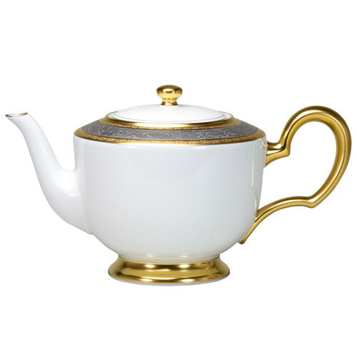 皇室御用達　大倉陶園　日本製　金白金蝕ぶどう唐草　ティーポット　[ブランドロゴ入りギフトBOX]　【ギフト　出産内祝　結婚内祝　各種内祝　引出物　景品】