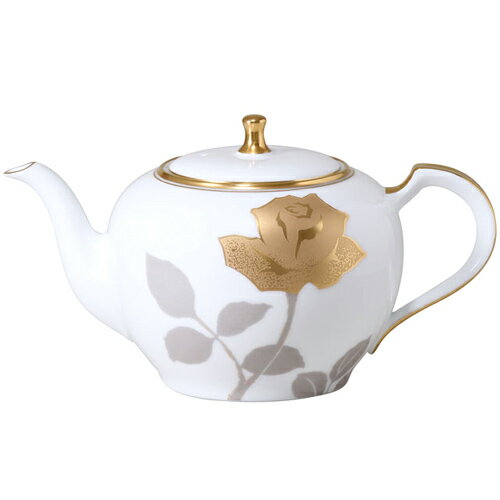 皇室御用達　大倉陶園　日本製　金蝕バラ　大　ティーポット　[ブランドロゴ入りギフトBOX]　【ギフト　出産内祝　結婚内祝　各種内祝　引出物　景品】