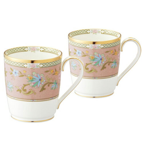 ノリタケ ( NORITAKE ) 日本製 ヨシノ ペアマグカップ 290ml ( ピンク ) [ブランドロゴ入りギフトBOX] 人気 ギフト 御祝 結婚祝 出産祝 新築祝 結婚内祝 出産内祝 新築内祝 粗品 景品 記念品 歳祝